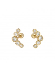 Piercing do ucha damski. Piercing srebrny z cyrkonią firmy Nube Jewels.