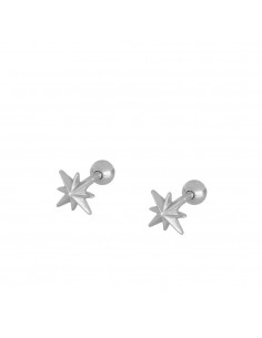 Piercing estrella polar lisa. Piercing de plata de marca Nube Jewels.
