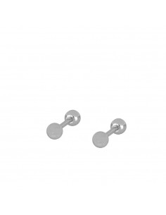 Piercing simple, bolita pequeña, lisa. Piercing de plata de marca Nube Jewels.