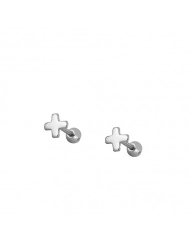 Piercing cruz liso de plata de marca Nube Jewels.