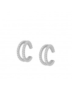 ROPE SILVER EAR CUFF