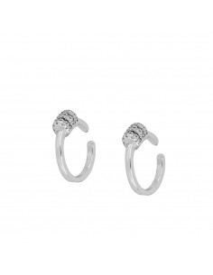 TRIPLE DONUT SILVER EAR CUFF