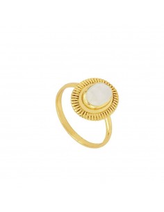 MOONSTONE ISLA GOLD RING