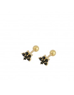 BLACK BOWIE GOLD PIERCING
