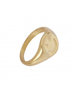 Pierścionek smile srebrny. Pierścionek z uśmiechniętą buźką firmy Nube Jewels.
