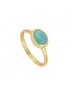 AMAZONITE CRUSH GOLD RING