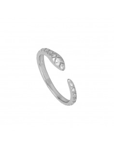 Anillo serpiente y ajustable. Anillo fino de plata de Nube Jewels.