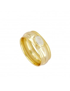 MOONSTONE GLORY GOLD RING