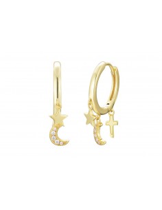 MAGIC CROSS GOLD EARRINGS
