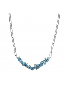 Łańcuszek srebrny z kamieniem naturalnym. Piękna biżuteria z Nube Jewels.