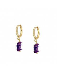 AMETHYST NOAH GOLD EARRINGS