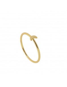SMOOTH MOON GOLD RING