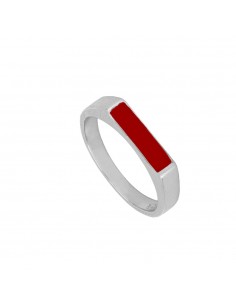 RED JAIME SILVER RING