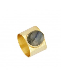 LABRADORITE JOAN GOLD RING