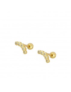 FIVE STONES GOLD PIERCING