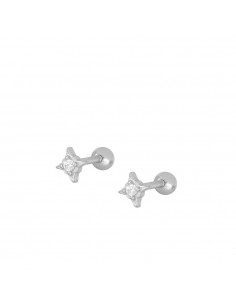 Piercing srebrny do ucha. Kolczyki firmy Nube Jewels.