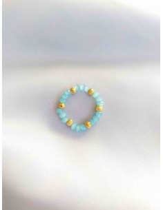 AMAZONITE CLADY GOLD RING
