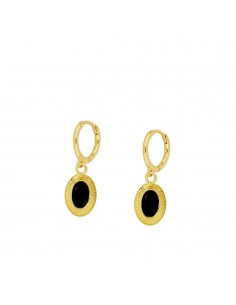 Pendientes con espinela. Pendientes de plata con baño de oro y piedra natural. Pendientes elegantes de Nube Jewels.