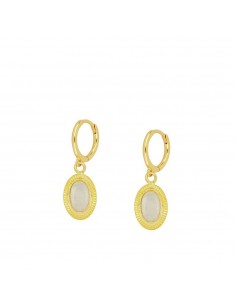 MOON STONE ISLA GOLD EARRINGS