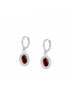 Pendientes con granate. Pendientes de plata y piedra natural. Pendientes elegantes de Nube Jewels.