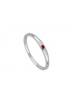 RED OLIMPIA SILVER RING
