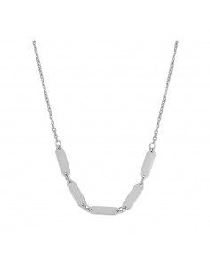 Collar con cinco barritas planas. Cadena de plata de Nube Jewels.