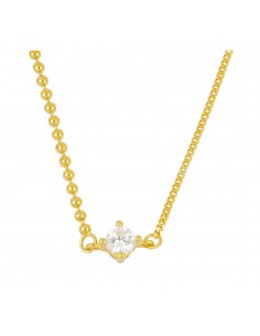 Naszyjnik z białą cyrkonią. Piękny i elegancki srebrny naszyjnik marki Nube Jewels.
