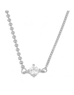 Naszyjnik z białą cyrkonią. Piękny i elegancki srebrny naszyjnik marki Nube Jewels.
