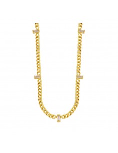 Naszyjnik z białą cyrkonią. Piękny i elegancki srebrny naszyjnik marki Nube Jewels.