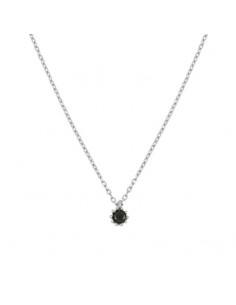 BLACK LIDIA SILVER NECKLACE