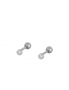 Piercing srebrny do ucha. Kolczyki firmy Nube Jewels.