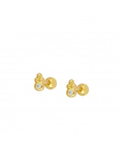Piercing srebrny do ucha. Kolczyki firmy Nube Jewels.