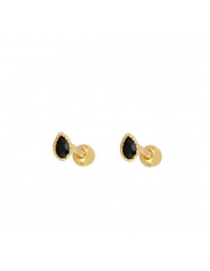BLACK TEAR GOLD PIERCING