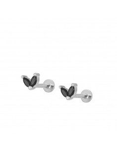 BLACK GRACE SILVER PIERCING