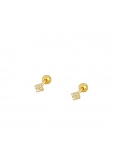 WHITE SQUARE GOLD PIERCING