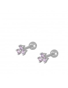 Piercing do ucha z lawendową cyrkonią. Kolczyki typu piercing firmy Nube Jewels.