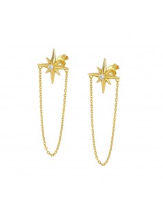 UNIQUE STAR GOLD EARRINGS