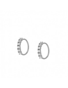 Piercing kółko z cyrkonią. Piercing kółko srebrny firmy Nube Jewels.