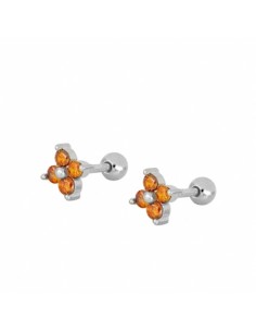 ORANGE MILA SILVER PIERCING