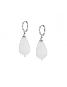 WHITE ANA SILVER EARRINGS