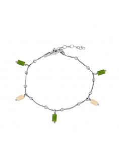 Bransoletka z kolorowymi kamieniami. Srebrna bransoletka Nube Jewels.
