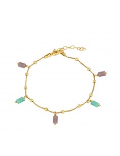 Bransoletka z kolorowymi kamieniami. Srebrna bransoletka Nube Jewels.