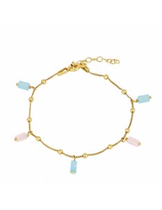 Bransoletka z kolorowymi kamieniami. Srebrna bransoletka Nube Jewels.