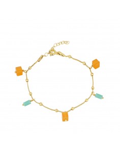 Bransoletka z kolorowymi kamieniami. Srebrna bransoletka Nube Jewels.