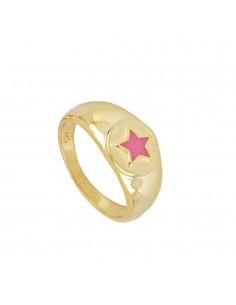 PINK STAR GOLD RING