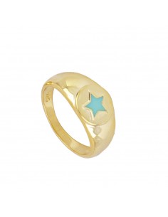 BLUE STAR GOLD RING