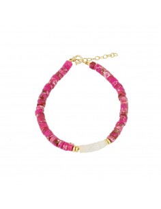 SÍ MAGENTA SILVER BRACELET