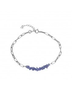 Bransoletka srebrna z tazanitem. Bransoletka dla kobiet od Nube Jewels.
