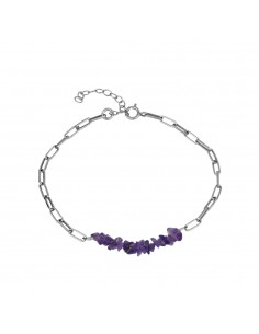 Bransoletka srebrna z ametystem. Bransoletka dla kobiet od Nube Jewels.