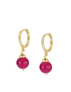 MAGENTA HUGO GOLD EARRINGS